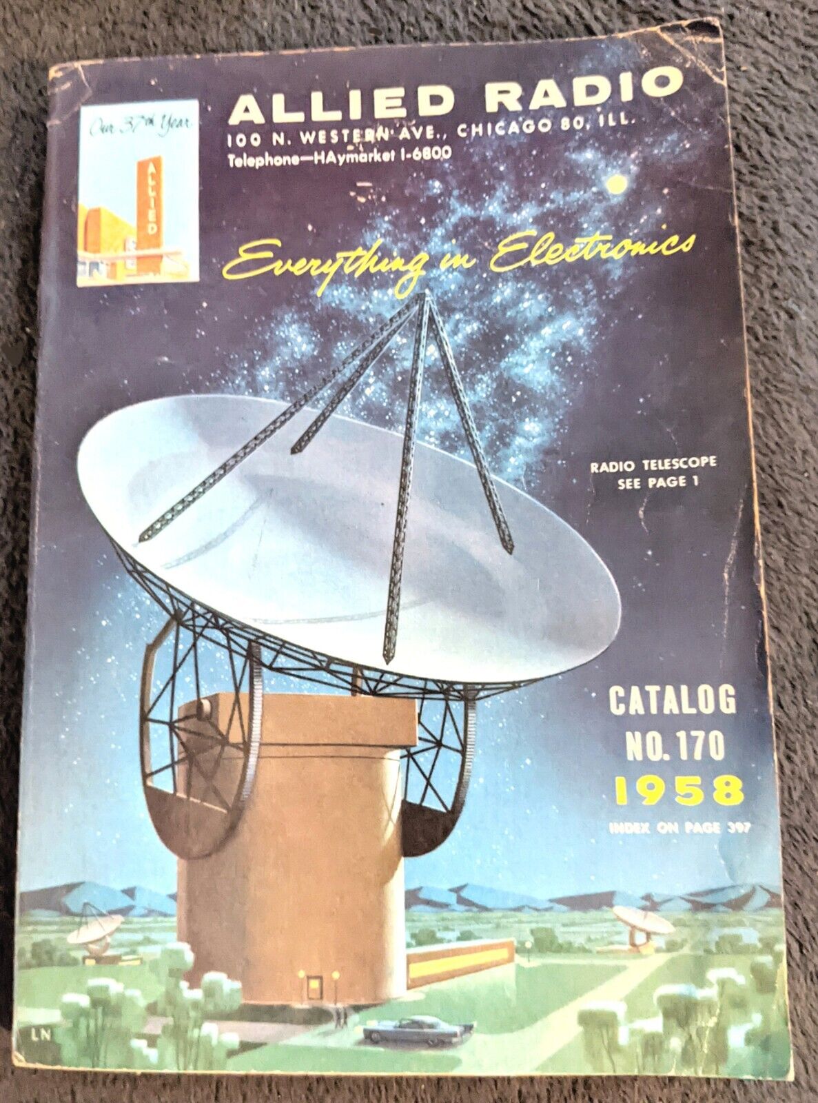 Vintage 1958 ALLIED RADIO Catalog Electronics Sales Radio Telescopes Order Forms