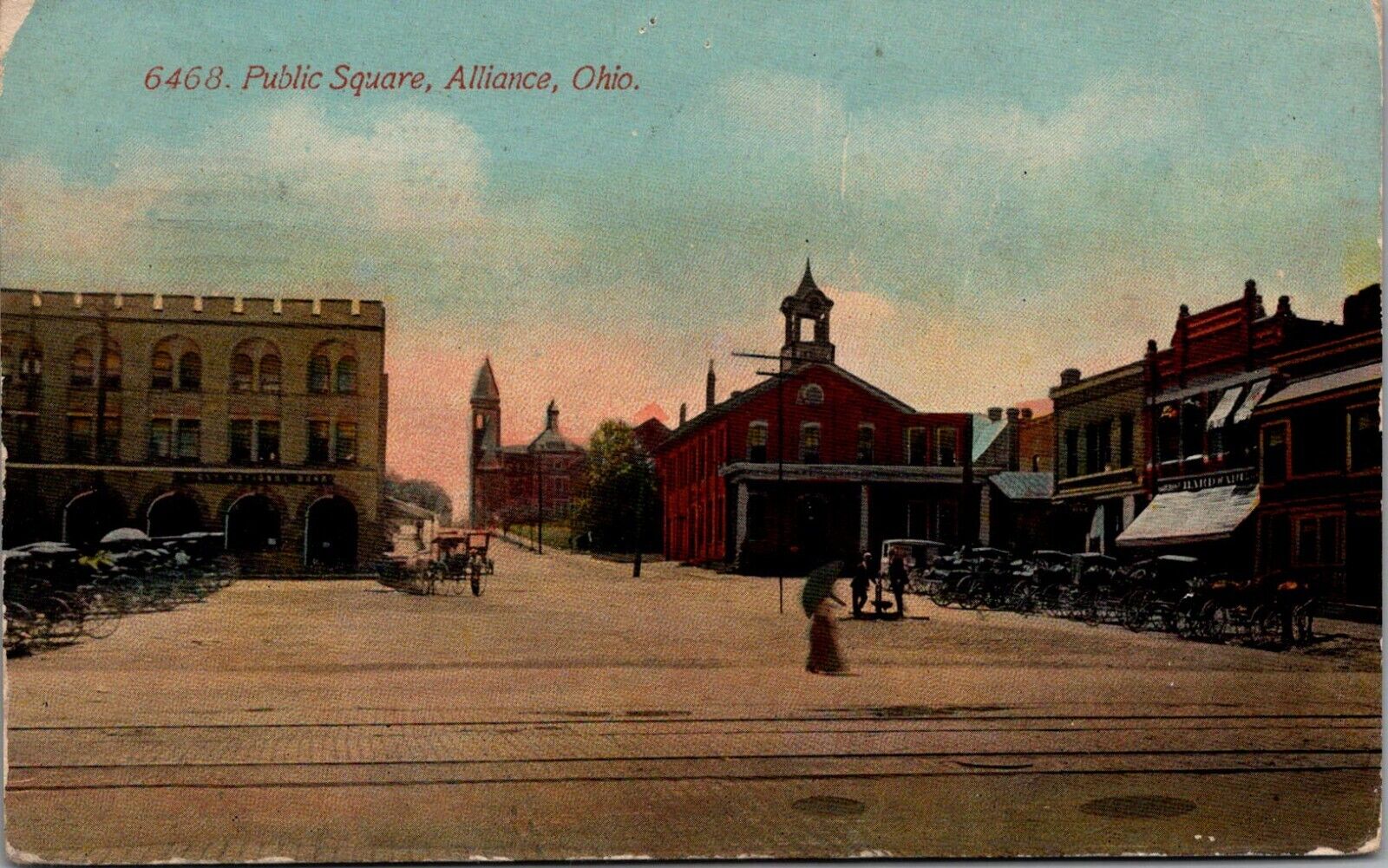Postcard OH Alliance, Public Square  1916 Ab