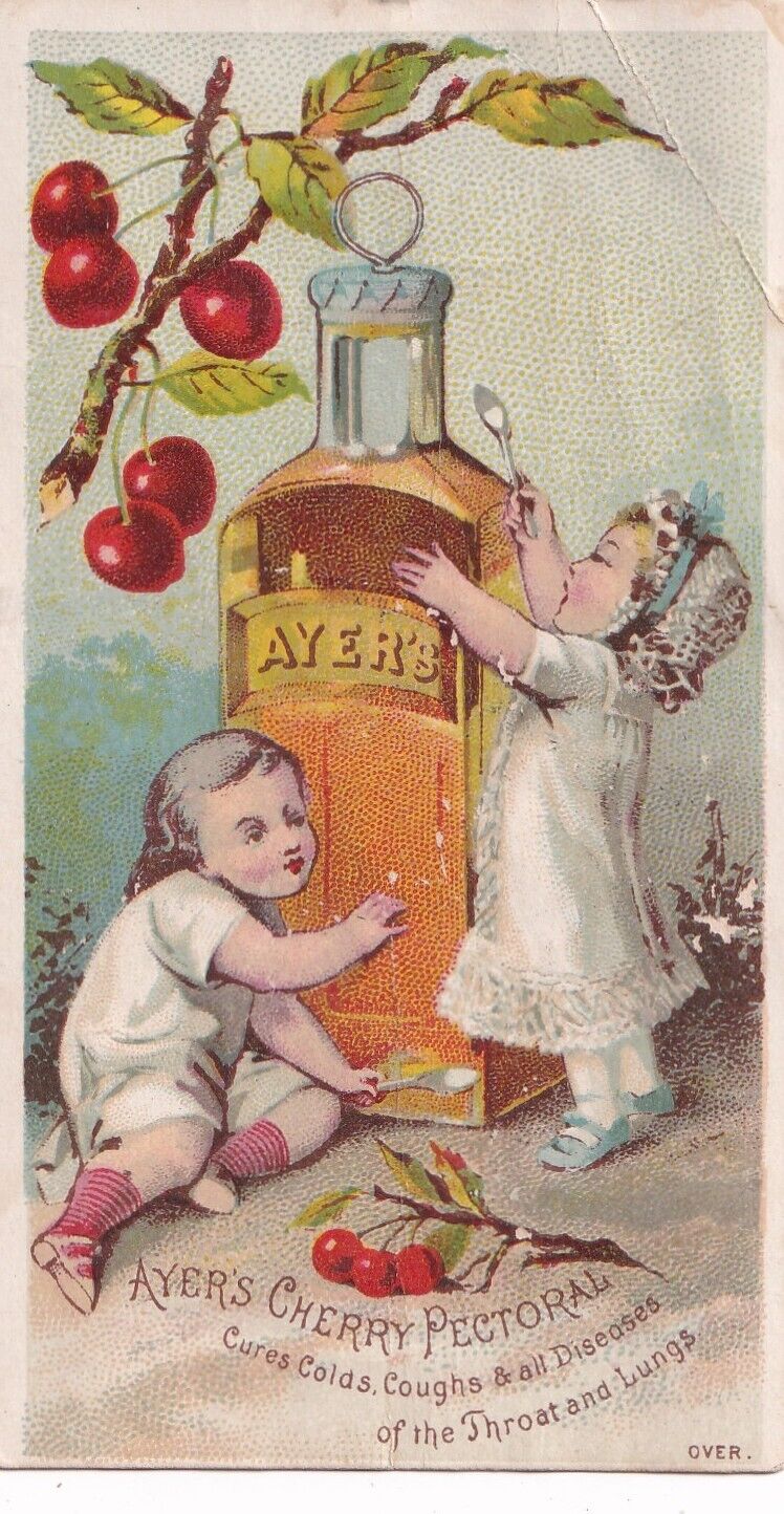 1800's Victorian Trade Card -Ayer's Cherry Pectoral