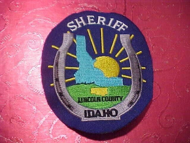 LINCOLN COUNTY IDAHO POLICE PATCH SHOULDER SIZE UNUSED NO EDGE