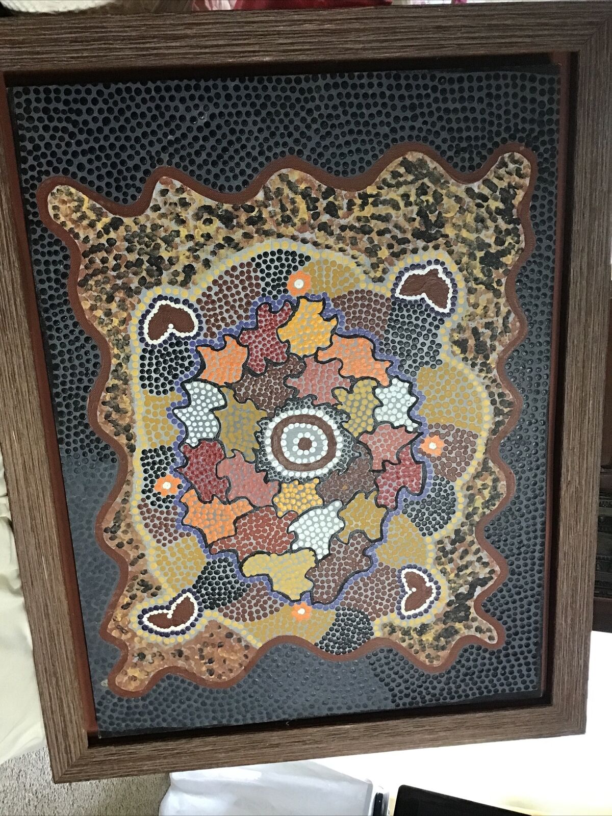 Australian Original Aboriginal Acrylic Art Natasha Morrison 25”x20”