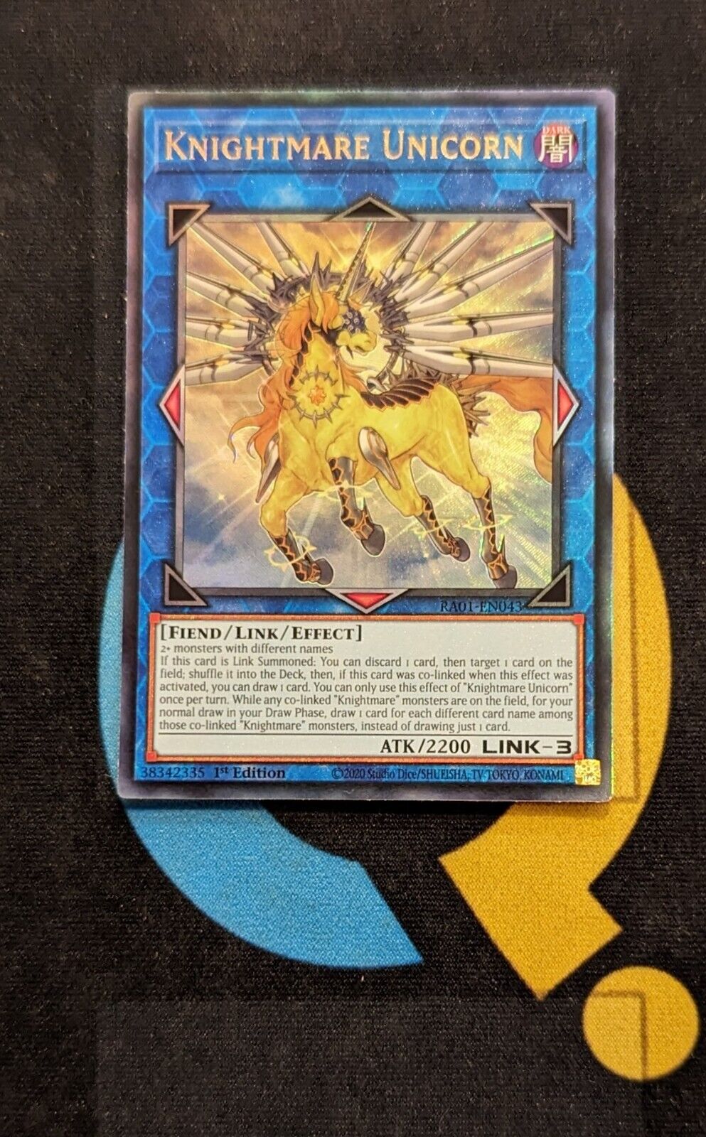 RA01-EN043 Knightmare Unicorn Prismatic Ultimate Rare 1st Edition YuGiOh