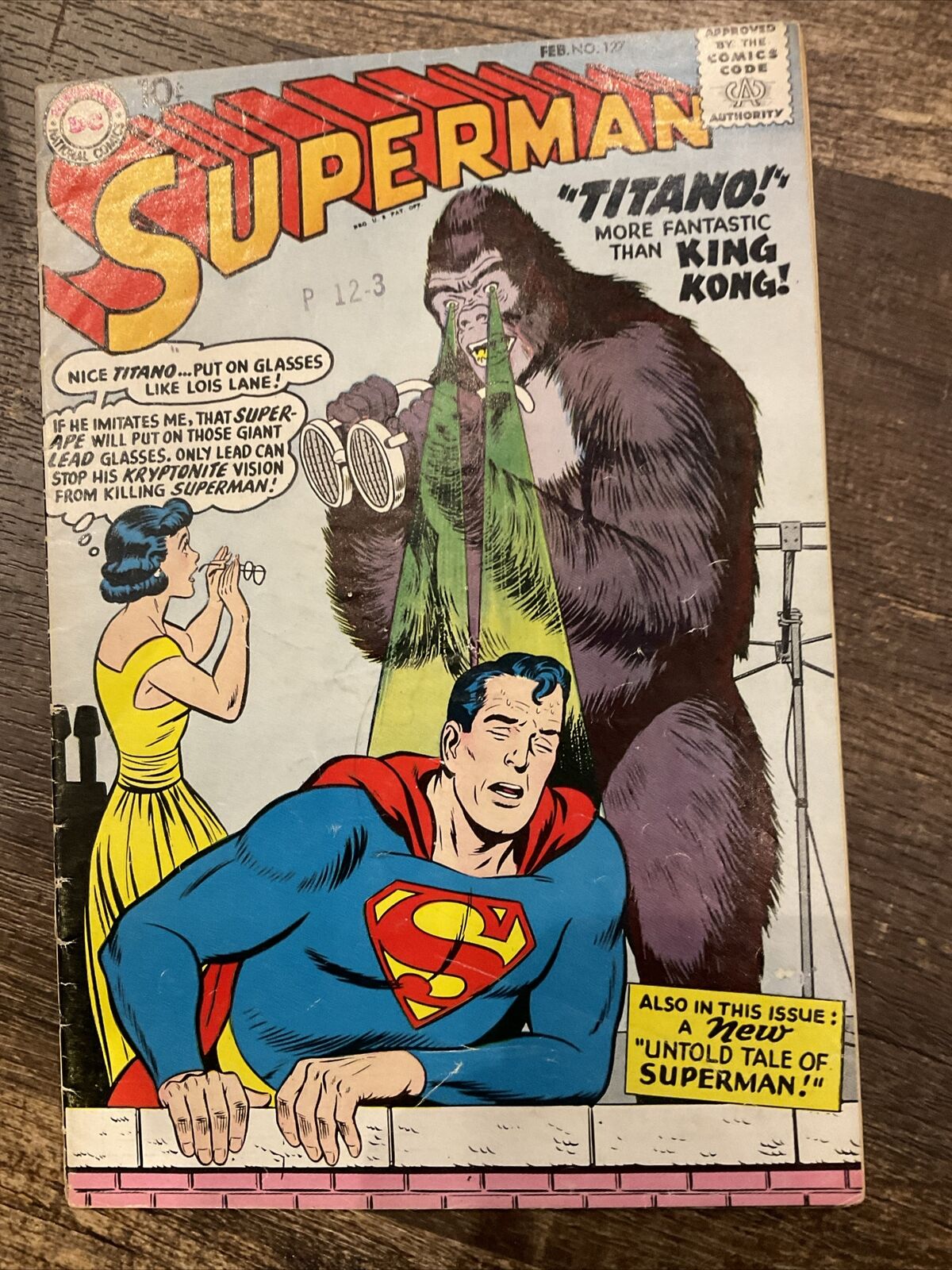 Superman #127 DC 1959 Silver Age VG -1st Appearance & Origin Of Titano