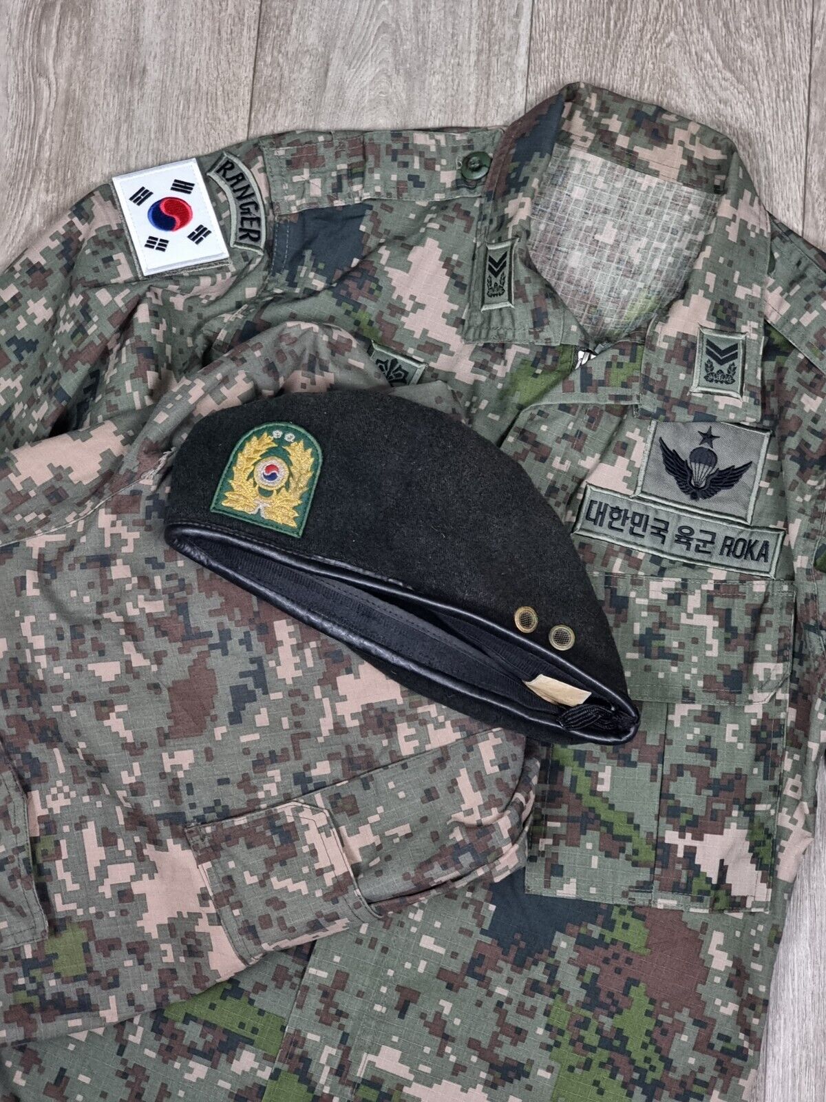 ROK South Korea Army Enlisted Beret Korean Military Armed Forces