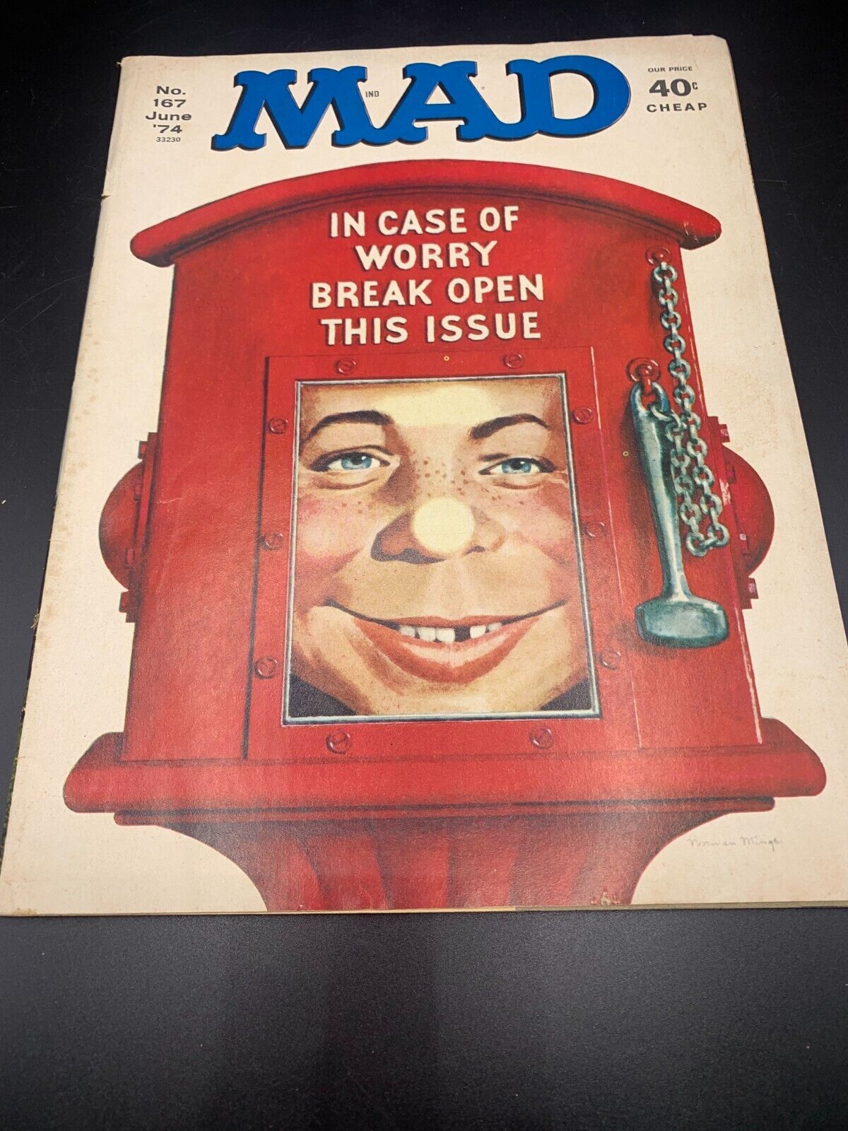 Vintage Mad Magazine#167 June 1974 In Case of Worry Break Open This Issue