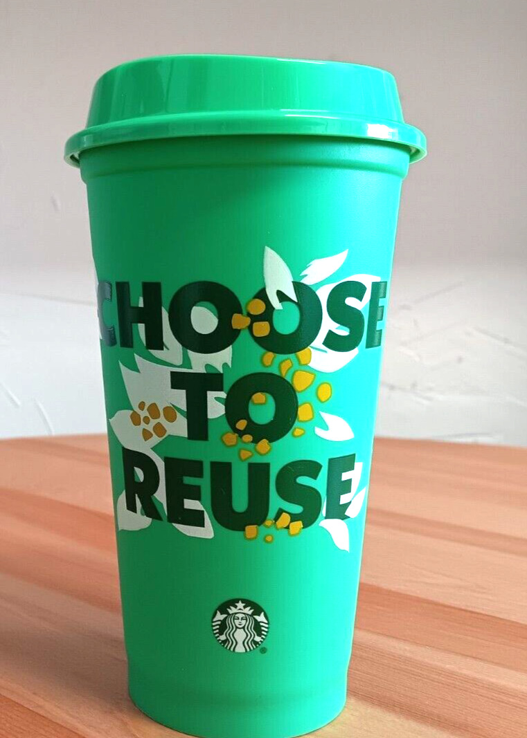 Starbucks Green Drinking Cup 2023 Choose to Reuse Earth Green