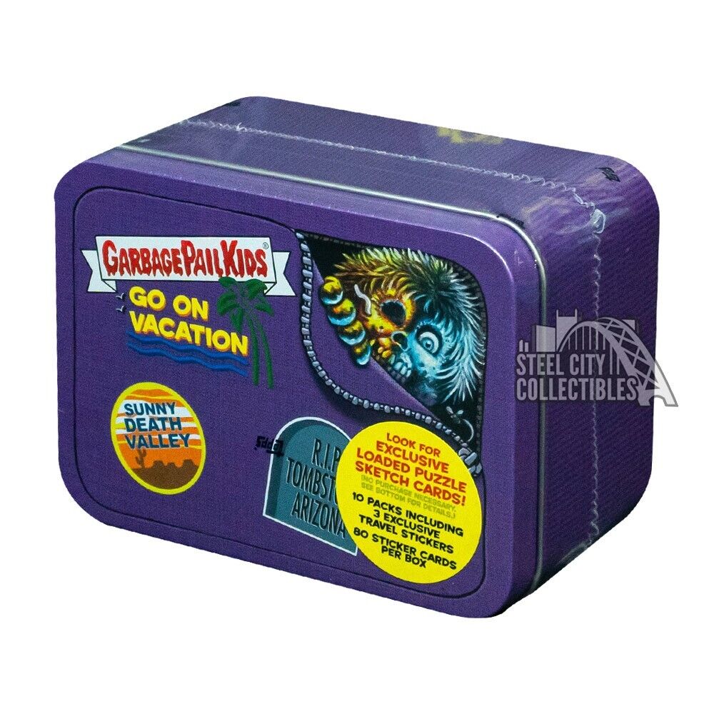 2021 Topps Garbage Pail Kids GPK Goes on Vacation 10 Pack Tin