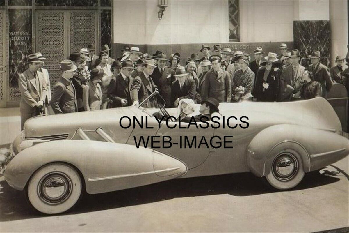 1936 CARY GRANT & CONSTANCE BENNETT ART DECO STREAMLINED BUICK PHOTO AUTOMOBILIA
