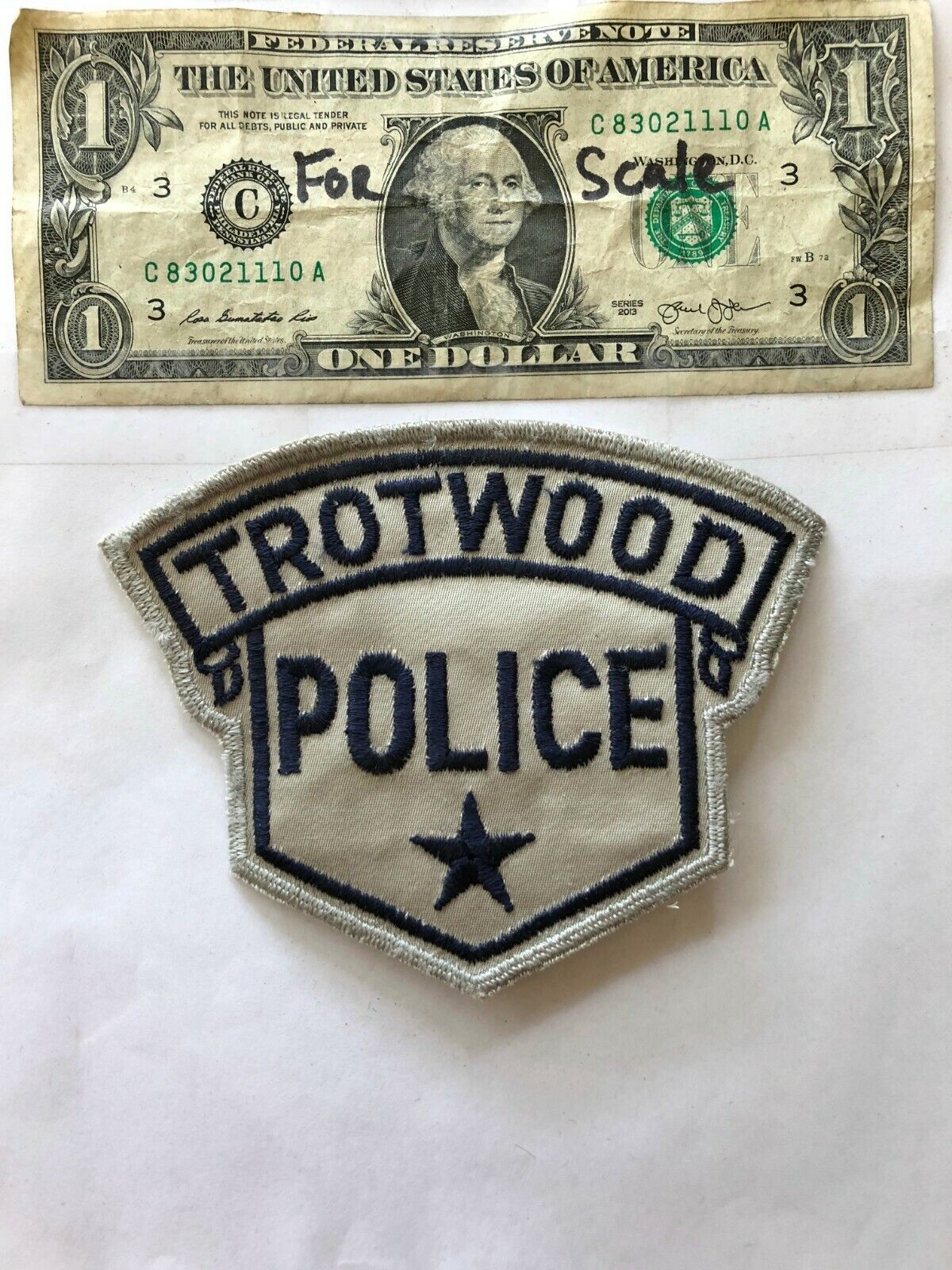 Trotwood Ohio Police Patch un-sewn in great shape 