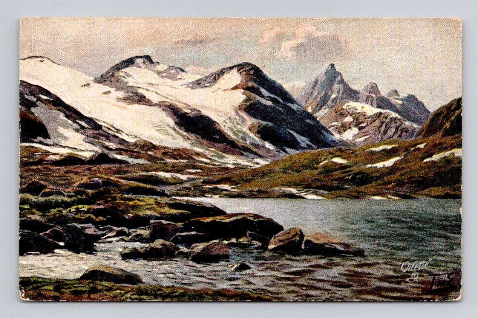 Postcard The Tyin Lake Norway a/s TVE, Tuck Oilette L17