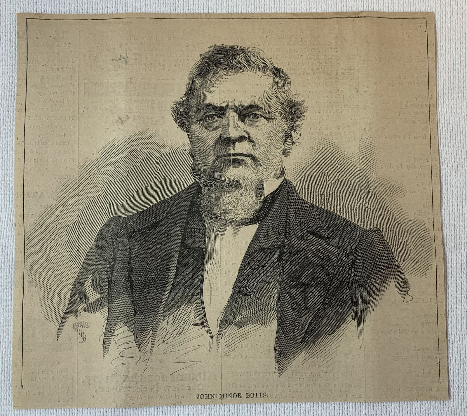 1864 magazine engraving~ JOHN MINOR BOTTS