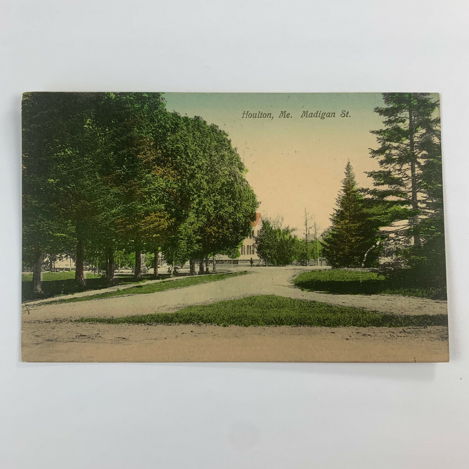 Postcard Maine Houlton ME Madigan Street 1910 Posted Divided Back