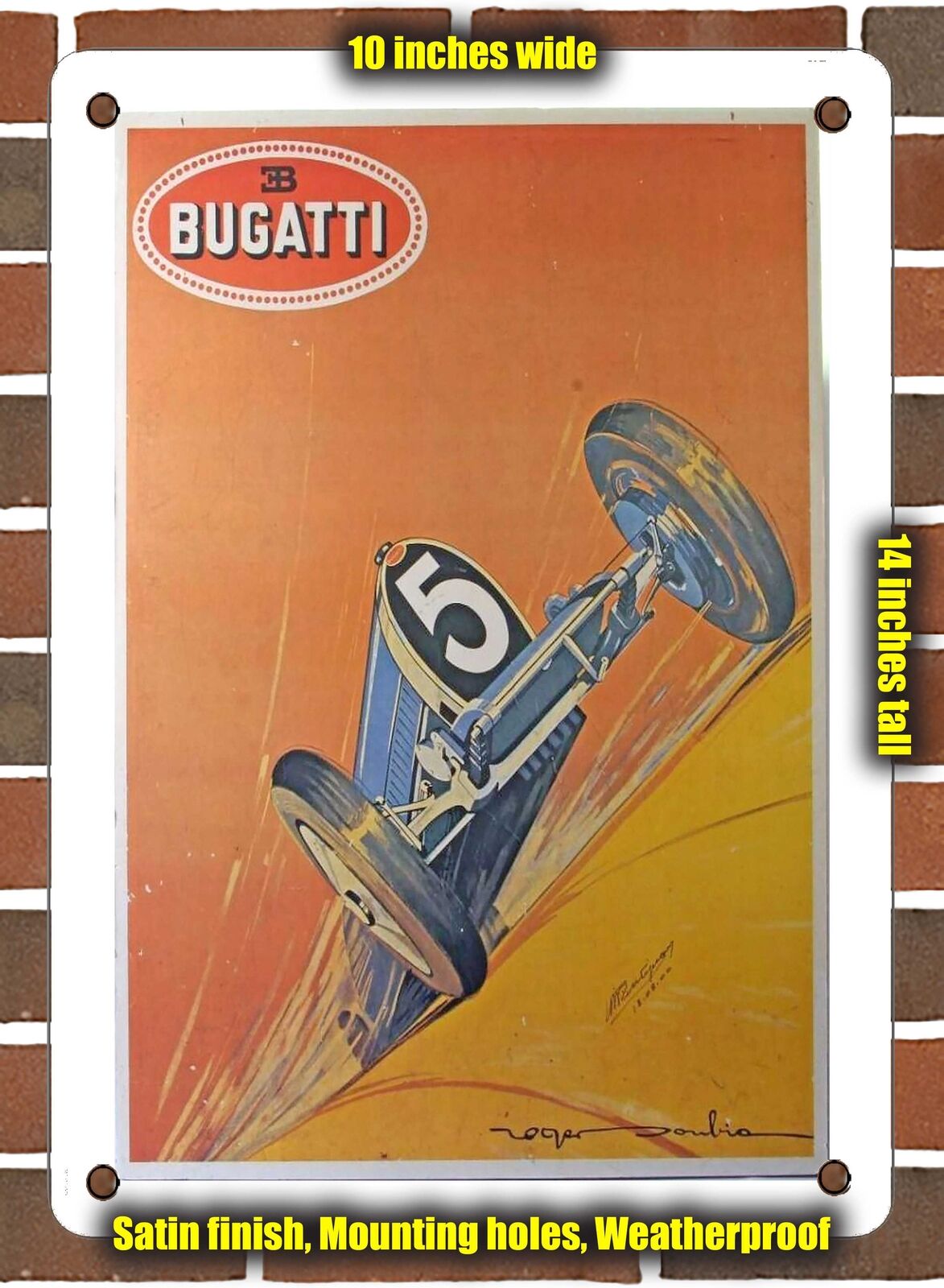 METAL SIGN - 1924 Bugatti Type 35 - 10x14 Inches