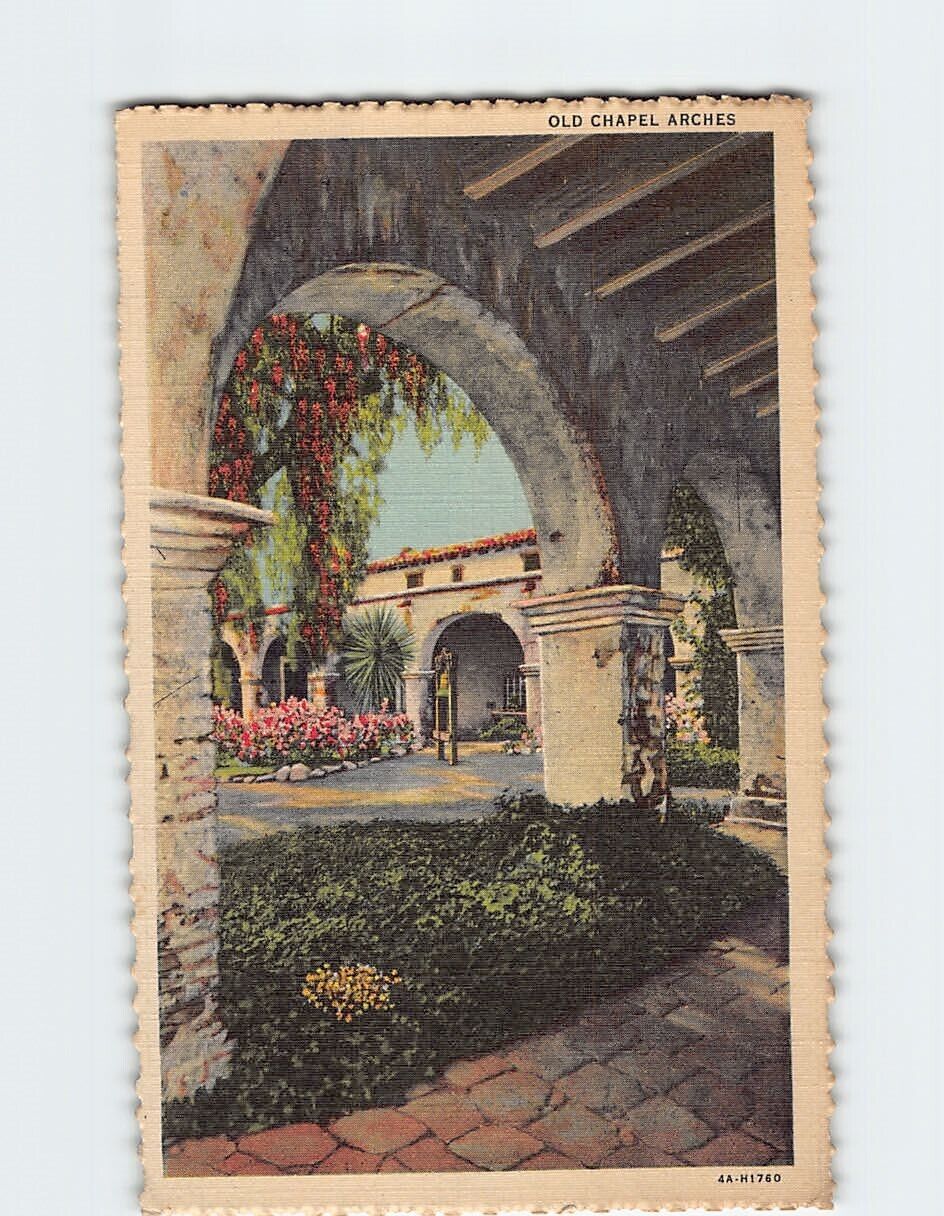 Postcard The Old Chapel Arches Mission San Juan Capistrano California USA