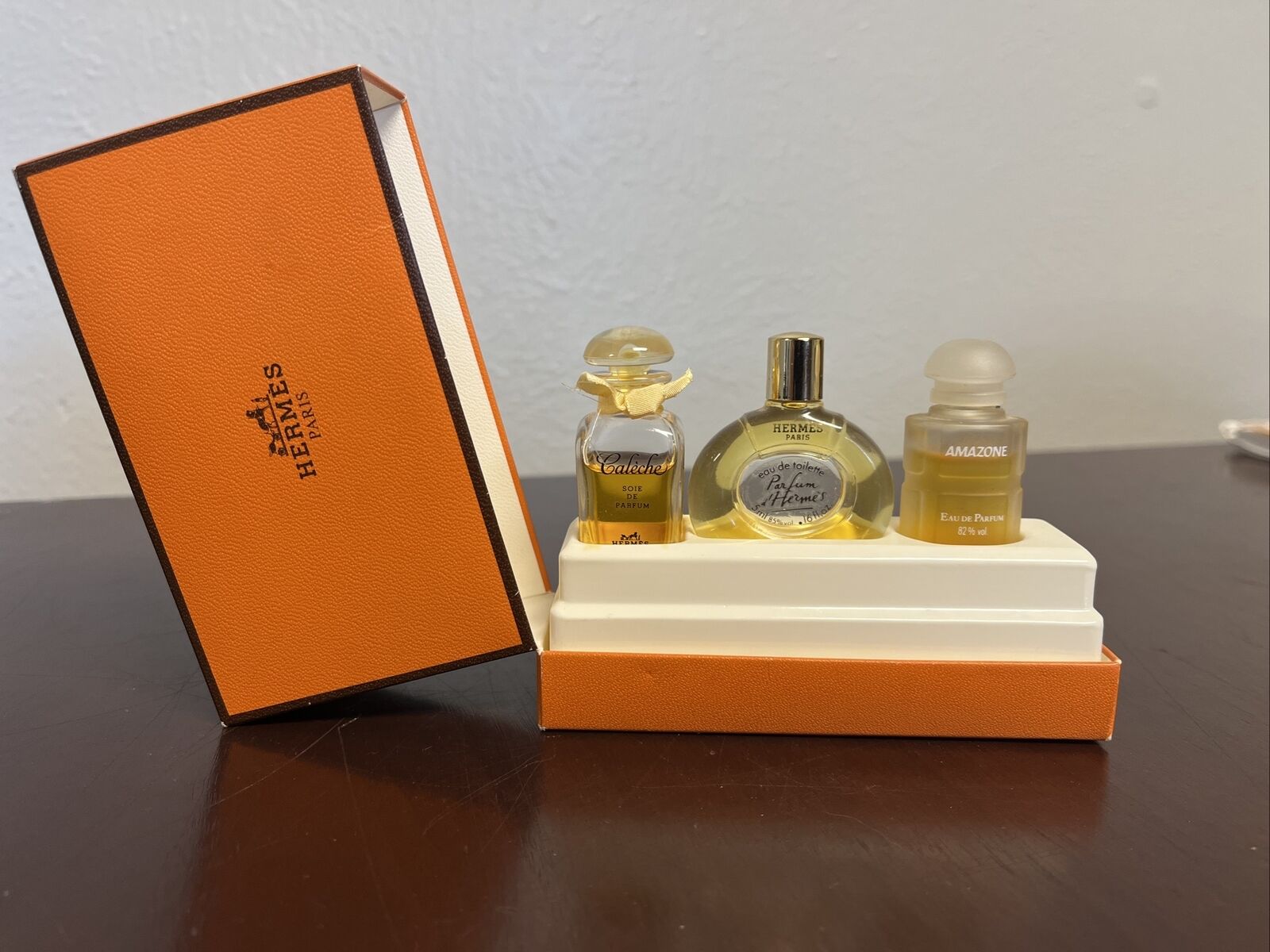 3 miniature perfume bottles Hermes Caleche- parfum d'hermes-Amazone Rare