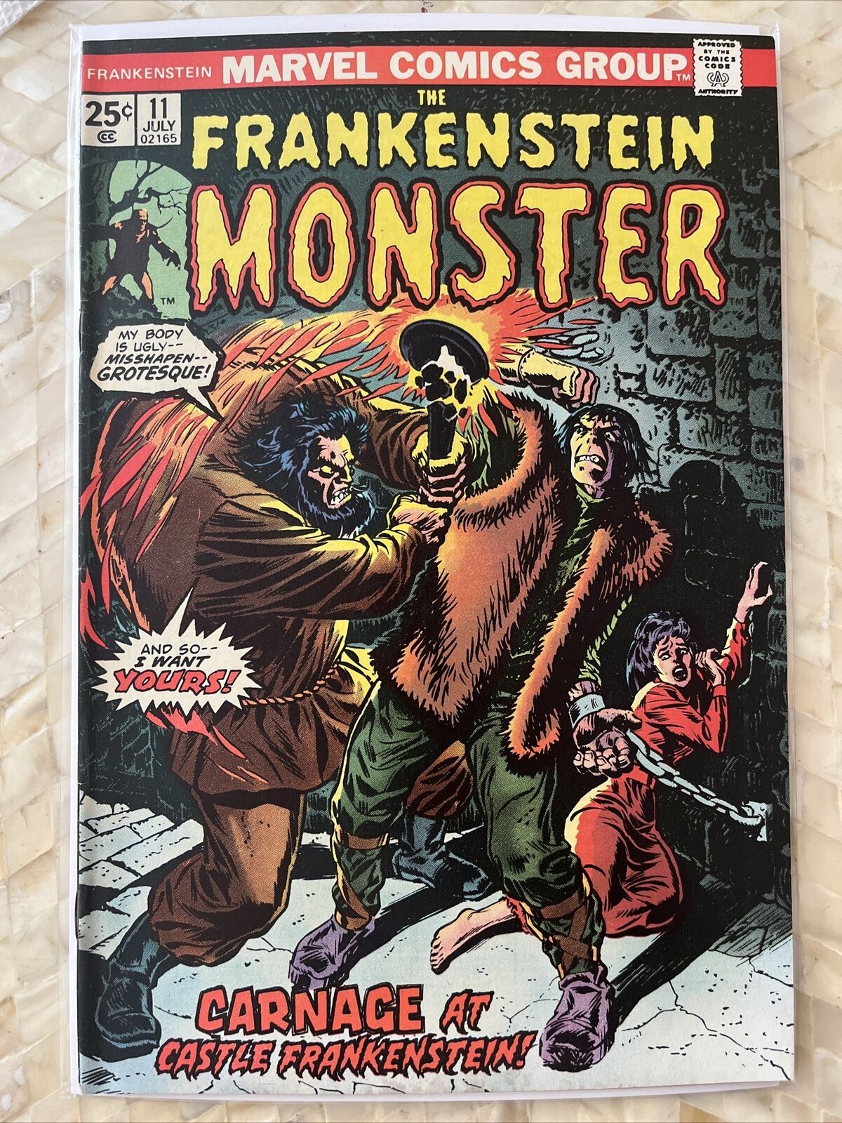 The Frankenstein Monster #11 Marvel Comic Book 1974