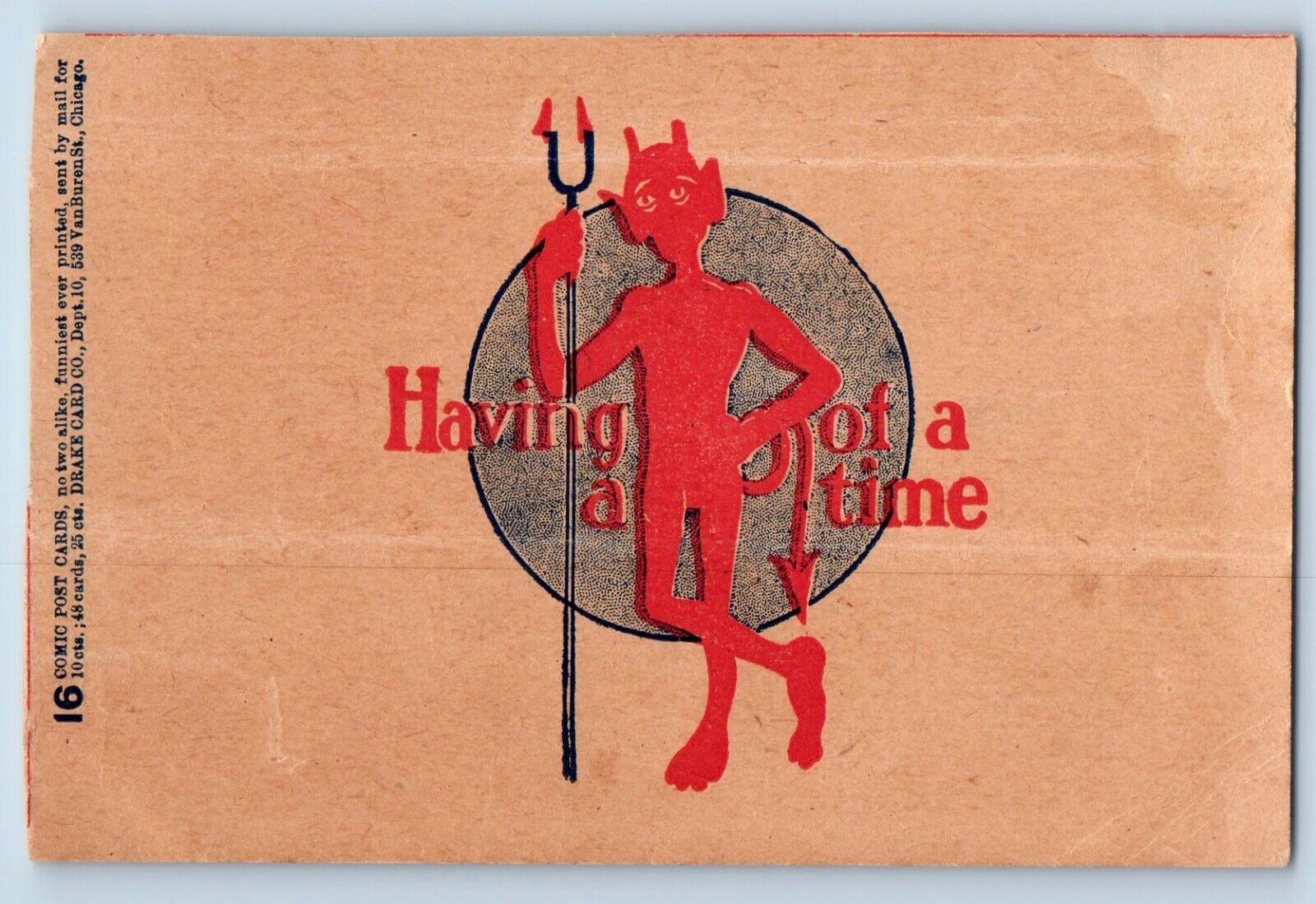 Devil Postcard Having Got A Time c1905 Unposted Antique