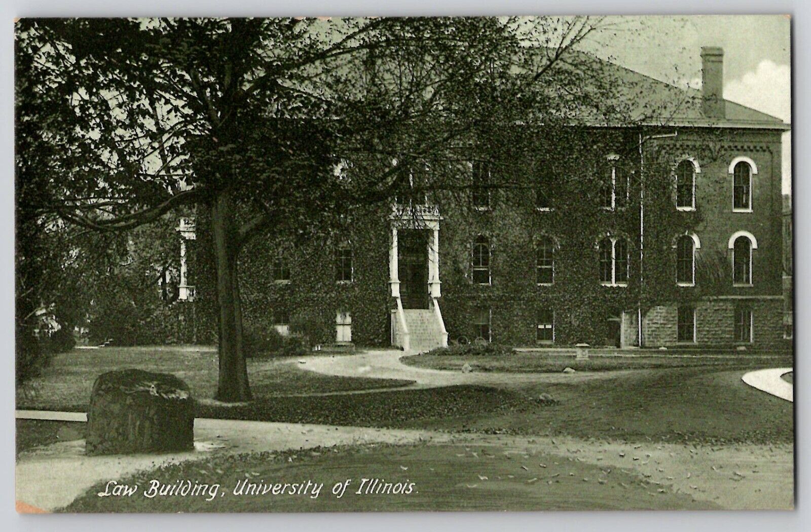 Law Building University of Illinois Champaign-Urbana IL Postcard 1910s