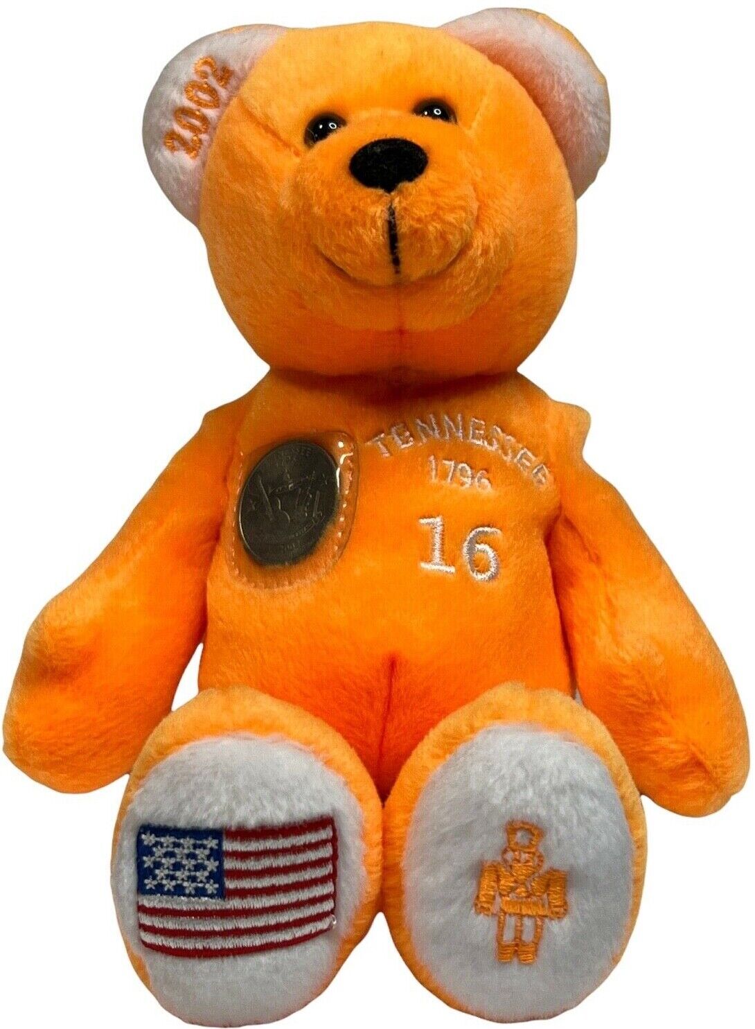 TIMELESS TOYS State Quarter Bear 1999 #16 Tennessee Plush Beanie Collectible
