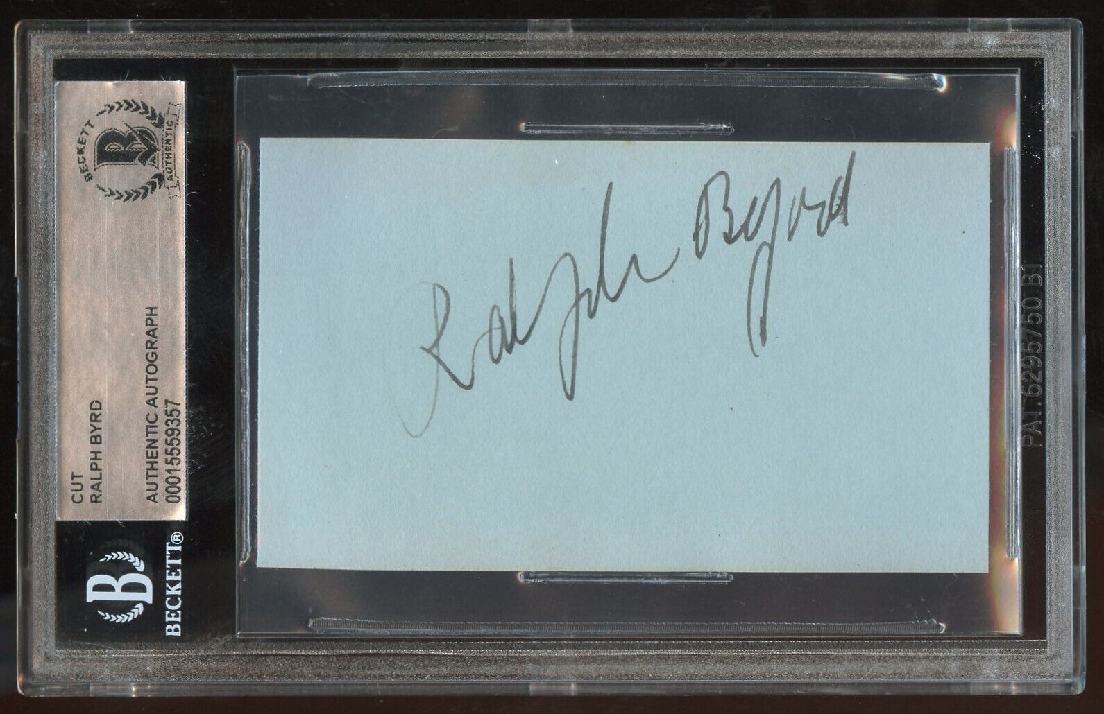 Ralph Byrd d1952 signed autograph auto 2x3 cut Actor as Dick Tracy in Films BAS