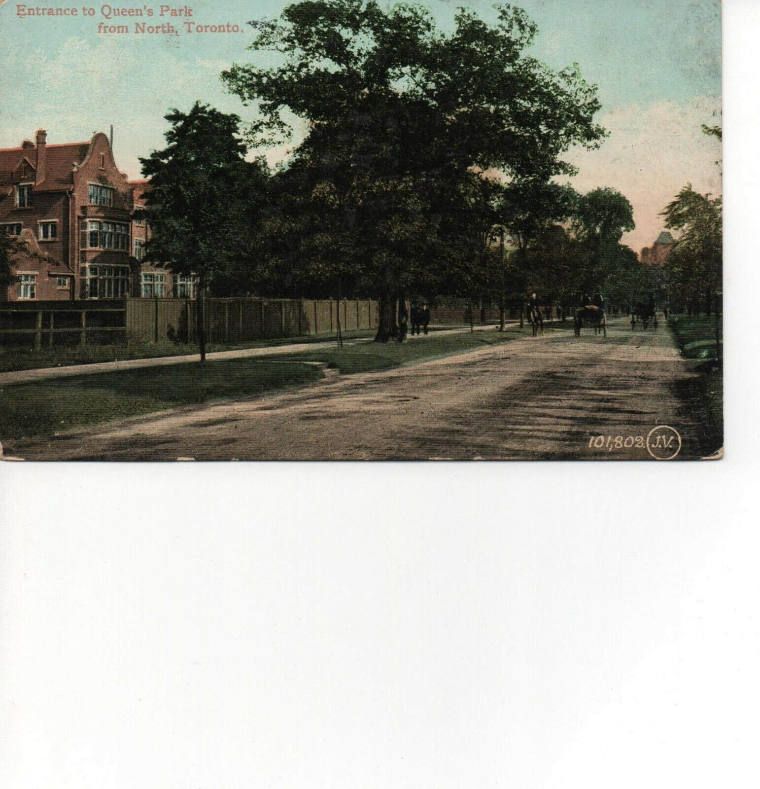 Toronto Canada Entrance to Queen\'s Park 1909 Vintage Postcard A15