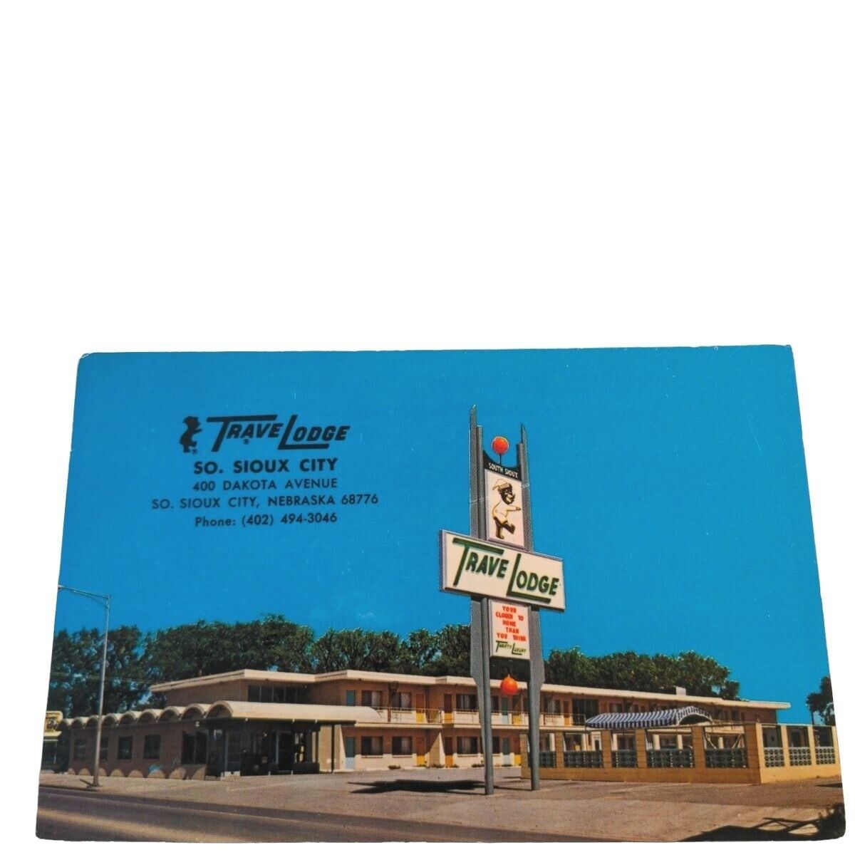 Postcard Travelodge South Sioux City Nebraska Chrome Unposted