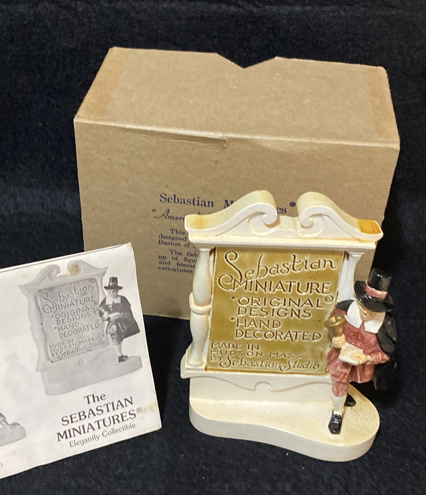 Sebastian Miniatures Collectors Plaque 6998 Sculpted 1951 Prescott Baston IOB