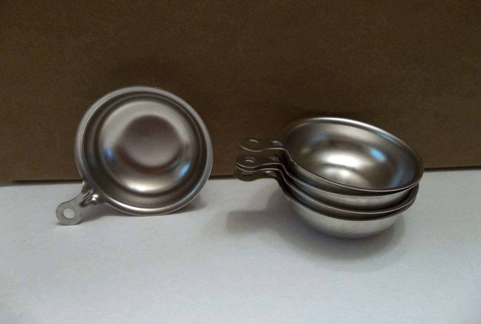 5 Vintage Stainless Steel Egg Poaching Cups