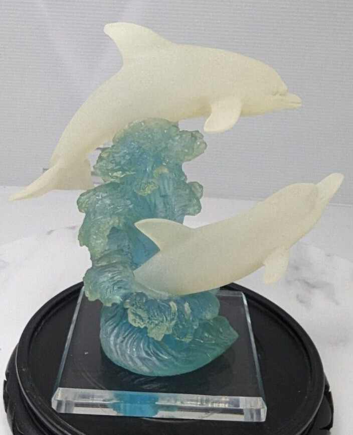 Crosa Acrylic Lucite Frosted jumping Dolphin 8\