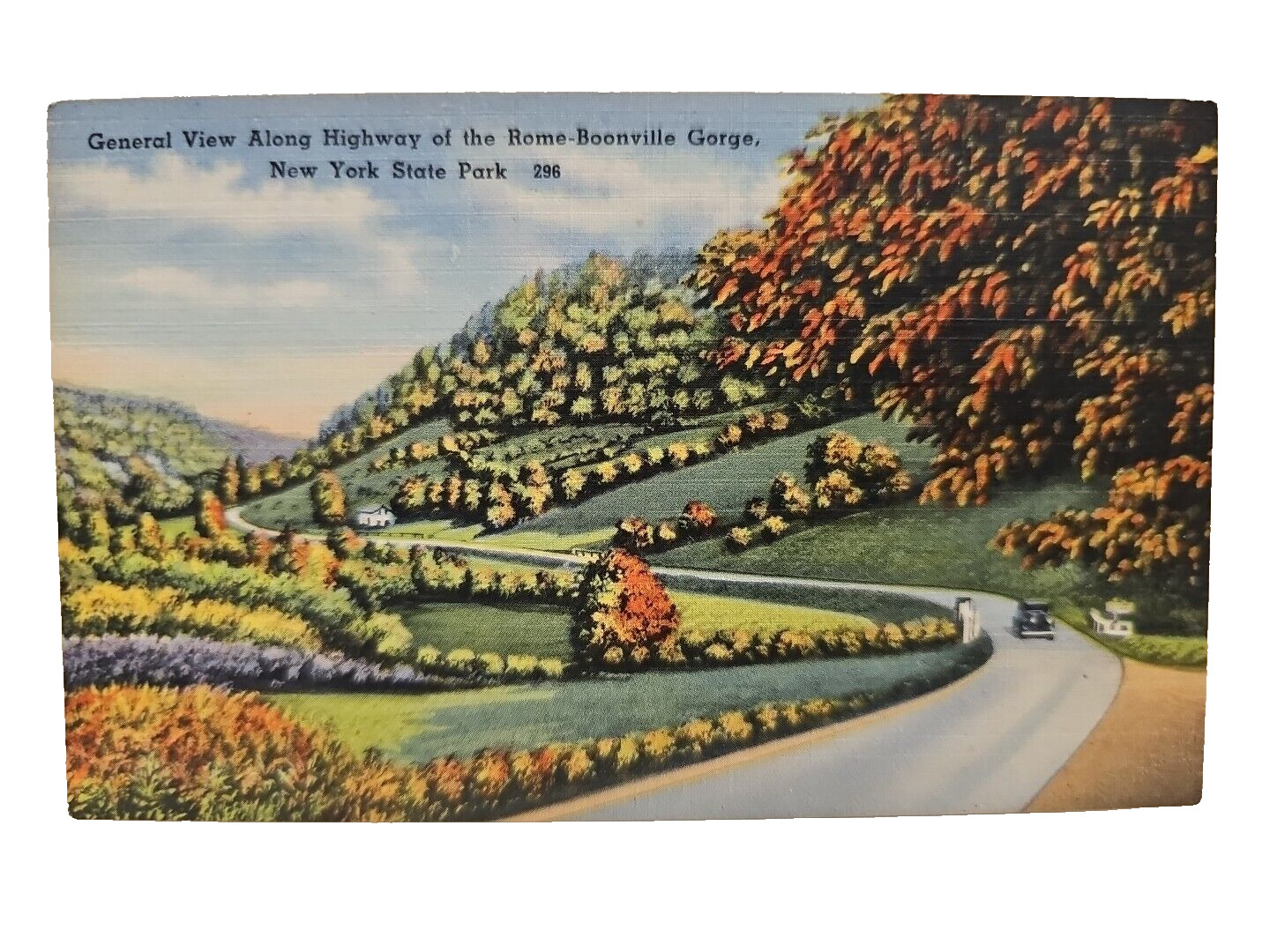 Vintage unused Postcard New York Rome-Boonville Gorge State Park
