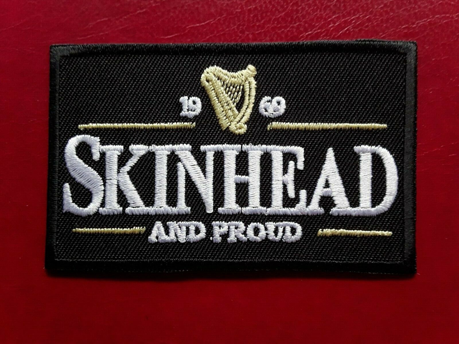 SKINHEAD AND PROUD REGGAE SKA 1969 TROJAN RECORDS EMBROIDERED PATCH UK SELLER