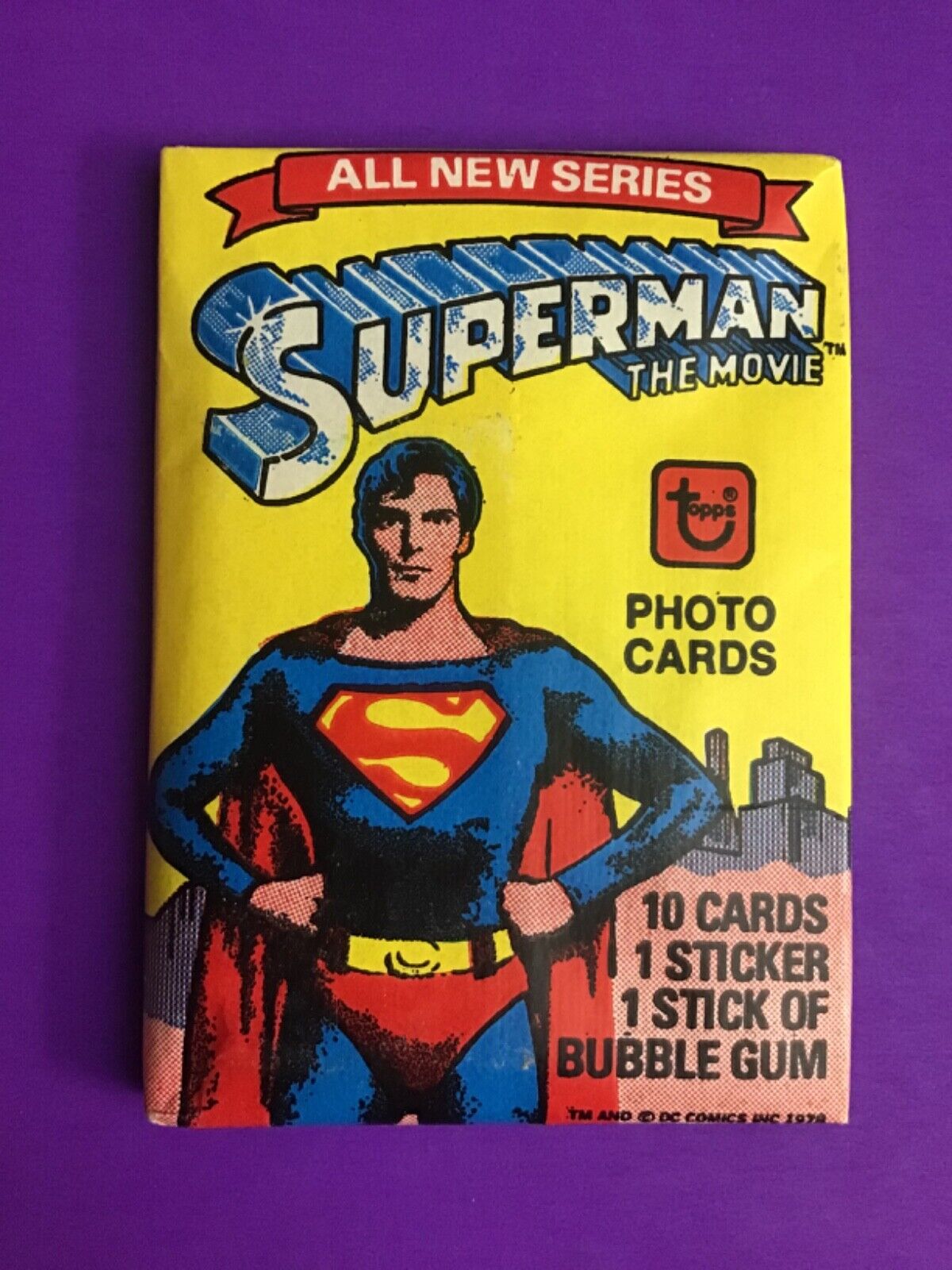 Superman The Movie 1978 Sealed Wax Packet You are getting this Factory Sealed
