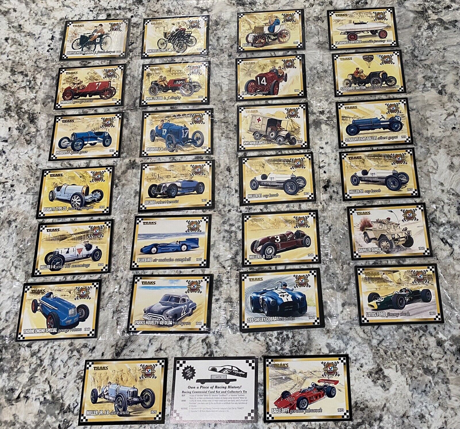 TRAKS VALVOLINE Trading Cards 24 Unopened And 2 Open Lot Of 26 Cards Together