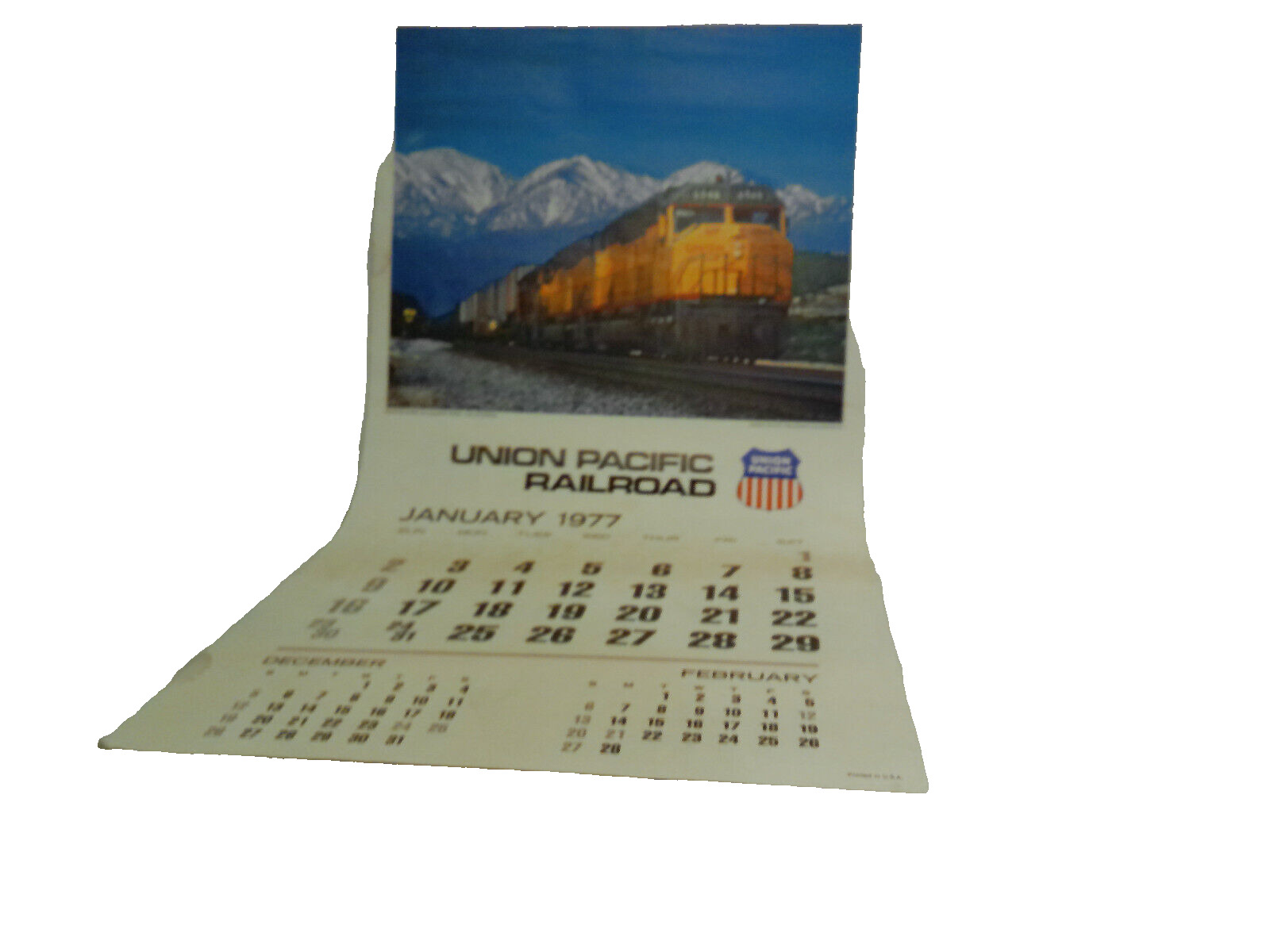 1965 Union Pacific Railroad RR wall calendar train