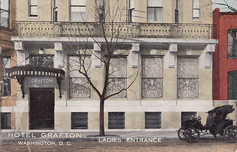Postcard Hotel Grafton Ladies' Entrance Washington DC