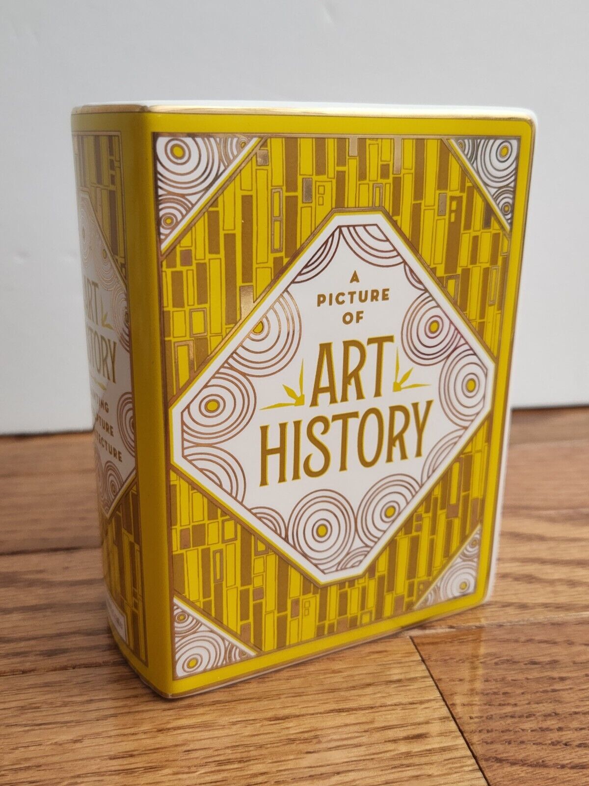 A Picture Of Art History, Book Pot, Ceramic Yellow,  Illumicrate