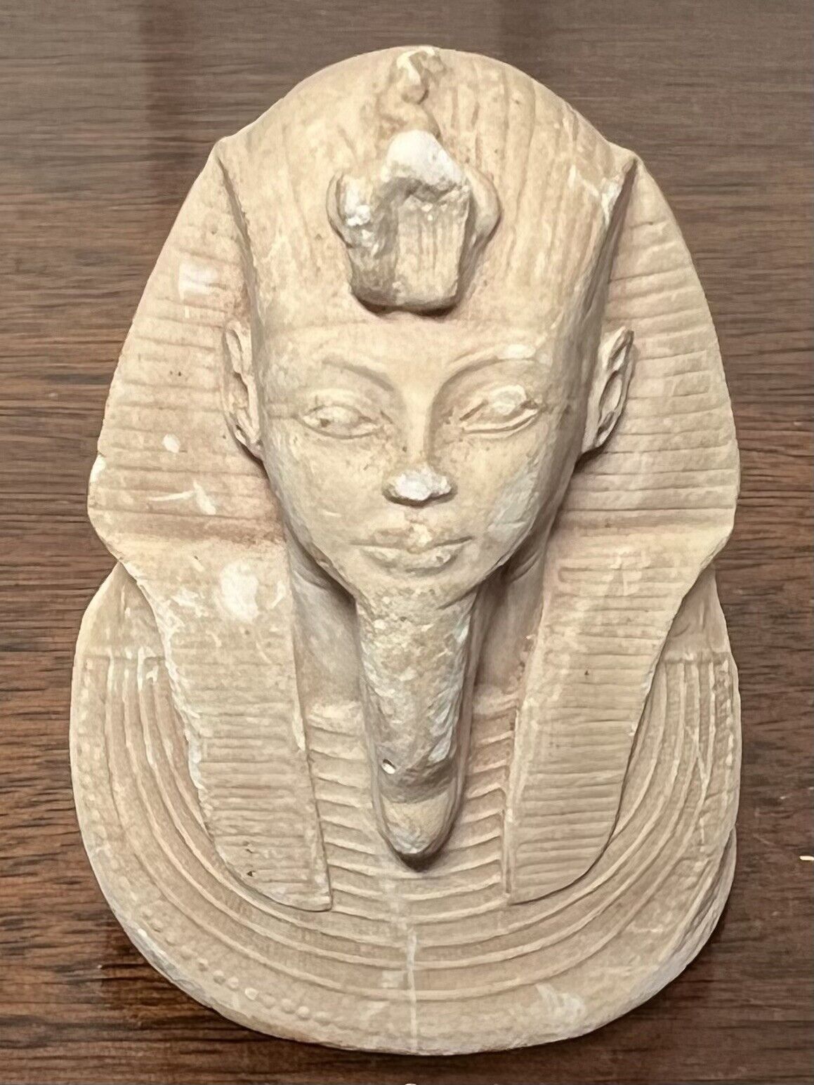 Vintage Egyptian Souvenir Tutankhamun King Tut SandStone Bust CAIRO