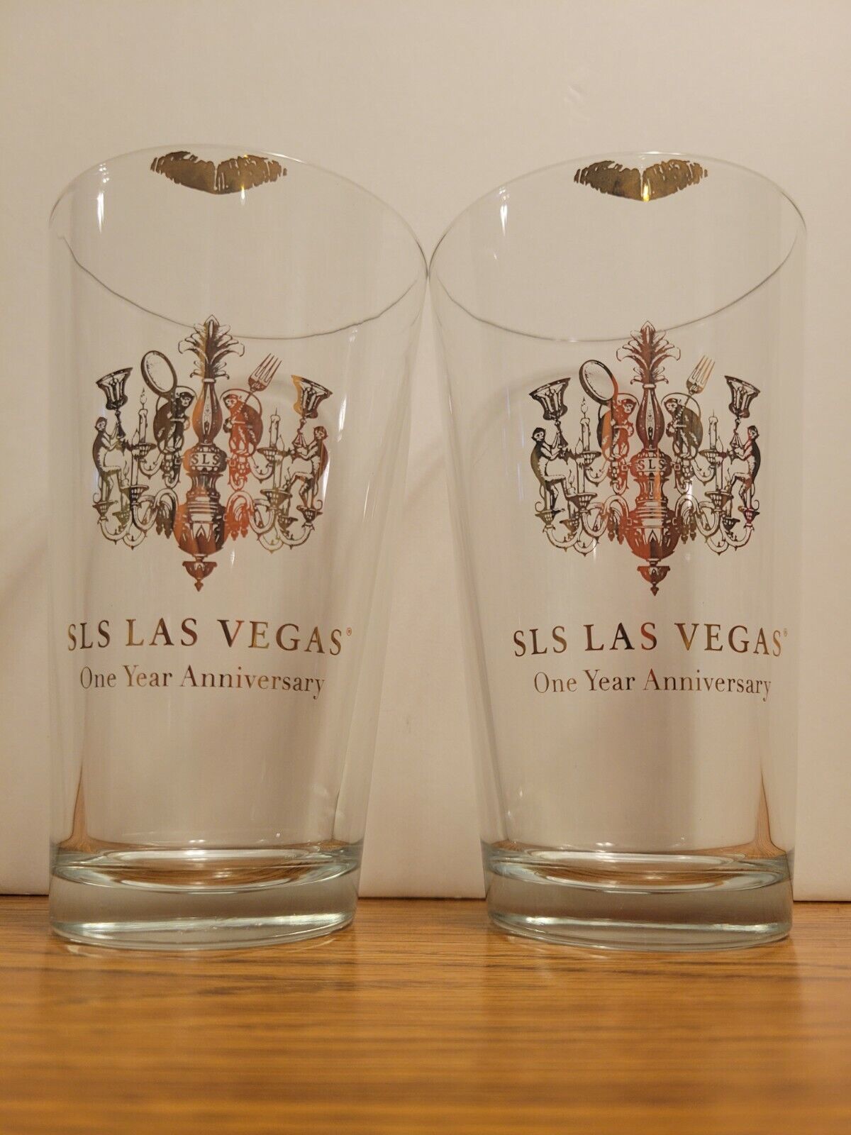 SLS Las Vegas Casino - 1 Year Anniversary Glasses (Formerly/Newly Sahara Casino)