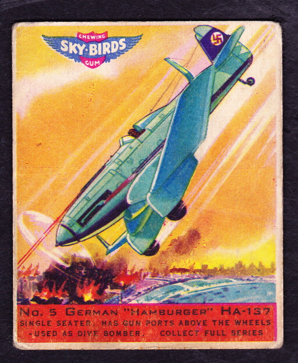 1941 GOUDEY SKY BIRDS #5 GERMAN HAMBURGER HA-137