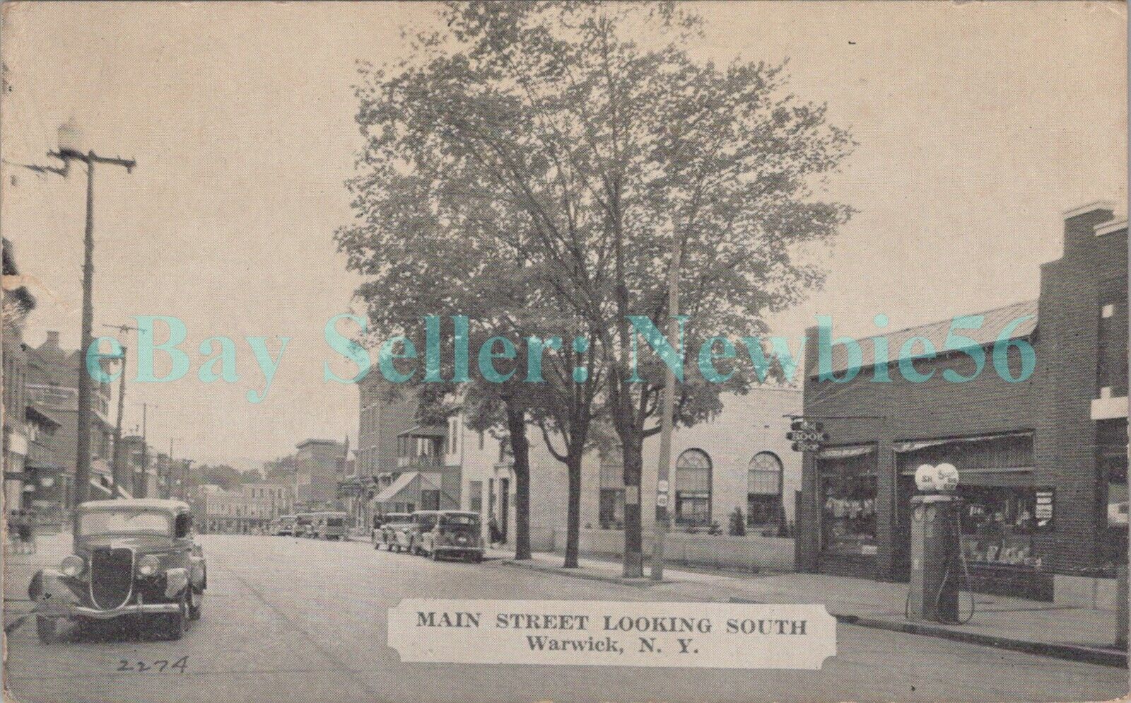 Warwick NY - MAIN STREET SOUTH - Postcard Orange County