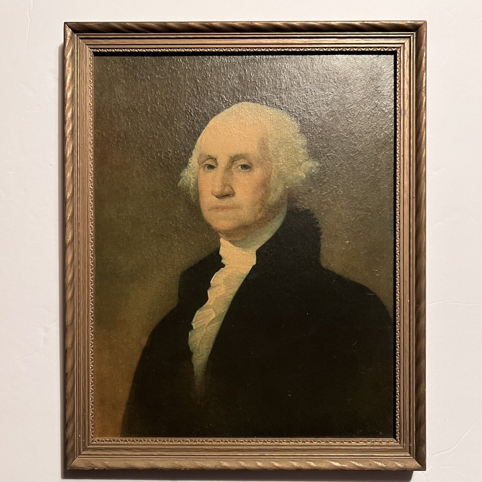 George Washington Portrait Print Frame 12,5x15,5” Vintage