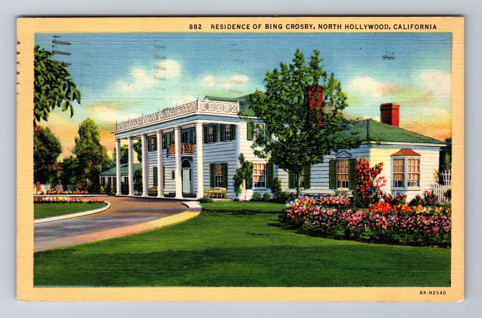 North Hollywood CA-California, Residence Of Bing Crosby, Vintage c1939 Postcard