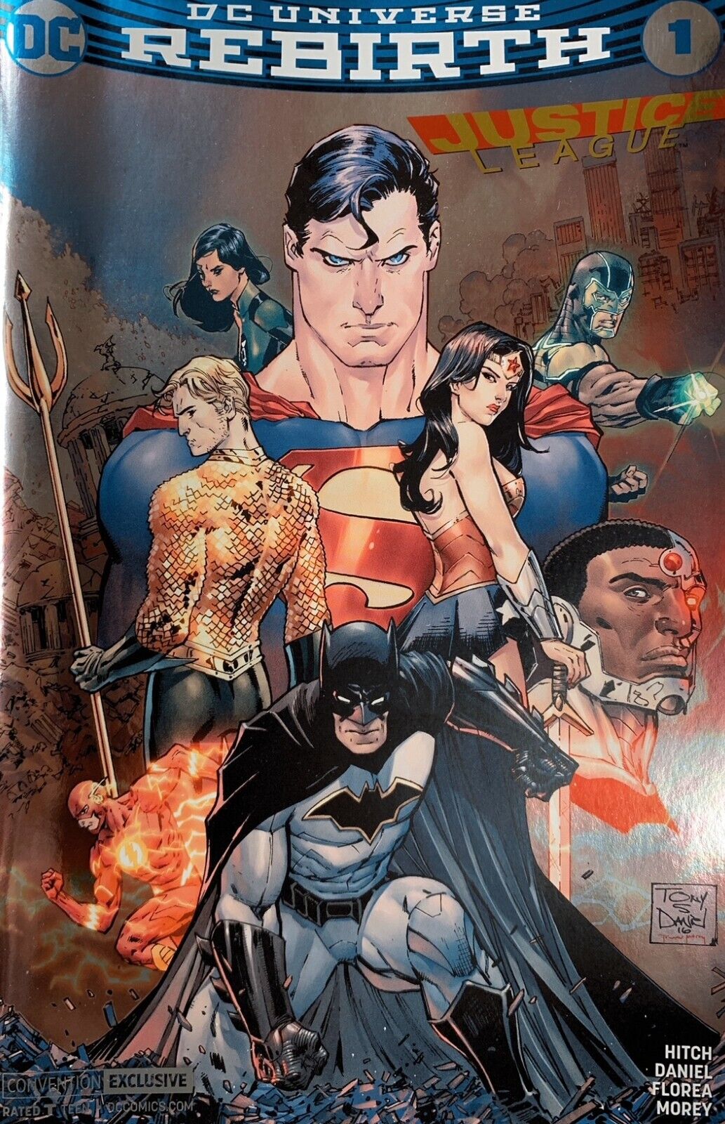 Justice League #1 SDCC GOLD FOIL Exclusive Con Variant NM 1st Print