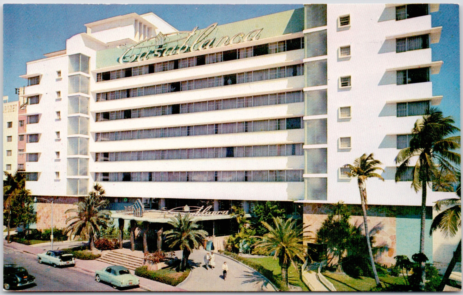 Casablanca Miami Beach Florida Hotel Room Penthouse Club USA Vintage Postcard