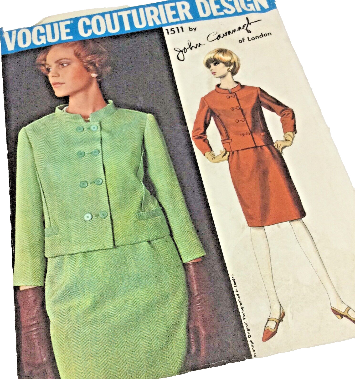 Vogue Couturier Design Pattern John Cavanagh #1511 Suit Skirt Sz 10 Complete VTG