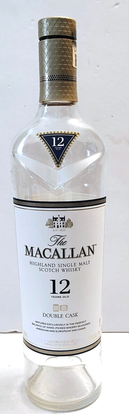 The Macallan Highland S. Malt Double Cask Scotch Whisky 12 Years Old 750ml Empty