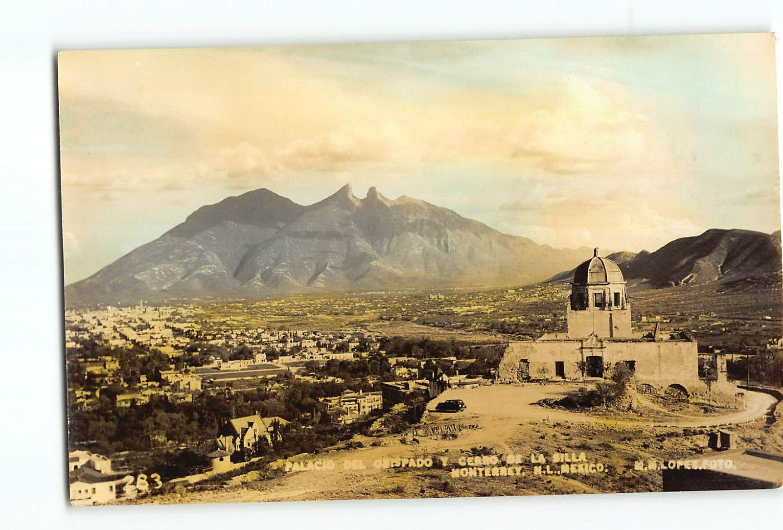 Old Vintage Postcard of PALACIO DEL OBISPADO MONTERREY NL MEXICO