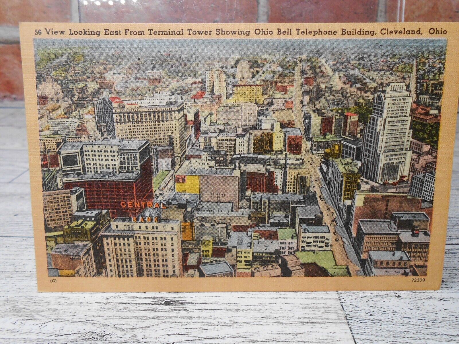 Aerial Bird\'s Eyeview From Terminal Tower Cleveland OH Ohio Vintage Postcard