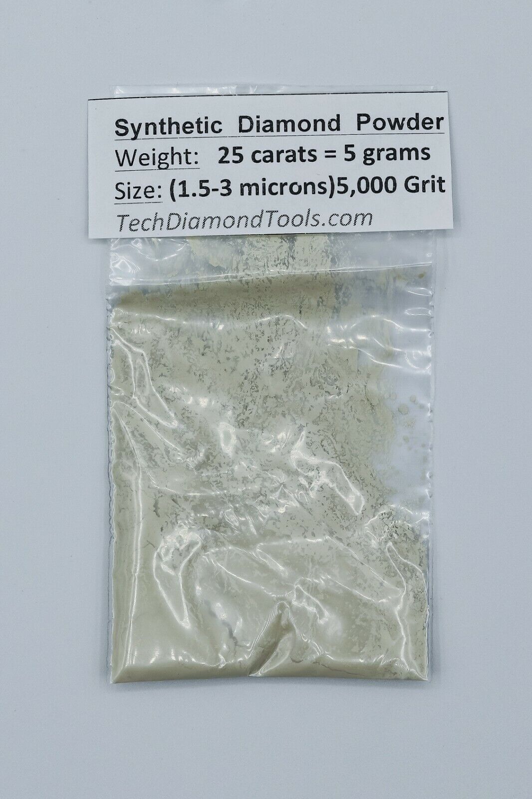 Diamond Micron Powder 5,000 Grit Mesh (1.5-3 Micron), Weight 25 Carat = 5 Grams