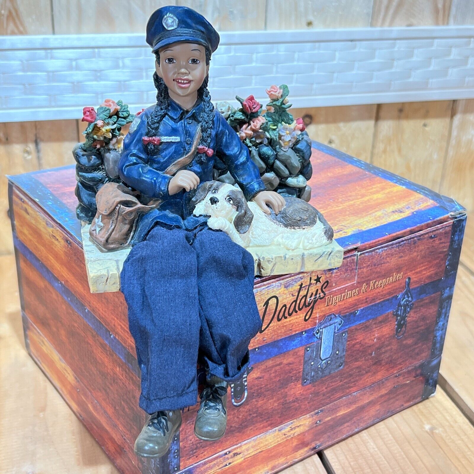 Daddy\'s Figurines & Keepsakes Deborah Girl Postal Worker w/Dog - 1st Edition NEW